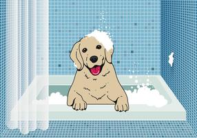 Fond de lavage de chien vecteur