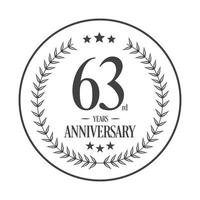 luxe 63 anniversaire logo illustration vector.free illustration vectorielle vecteur gratuit