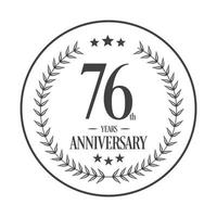 luxe 76 anniversaire logo illustration vector.free illustration vectorielle vecteur gratuit