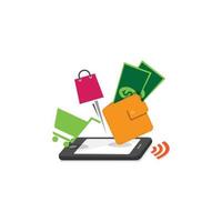 illustration de paiement mobile smartphone vecteur