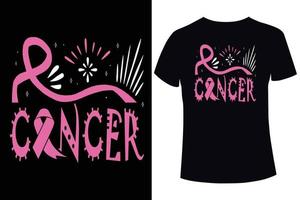 cancer, sensibilisation au cancer du sein. modèles de conception de t-shirt de cancer du sein vecteur