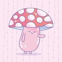 personnage de champignon de dessin animé mignon vecteur