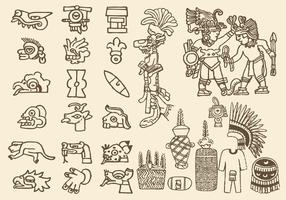 Symboles préhispaniques vecteur