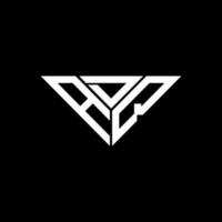 conception créative de logo de lettre adq avec graphique vectoriel, logo adq simple et moderne en forme de triangle. vecteur
