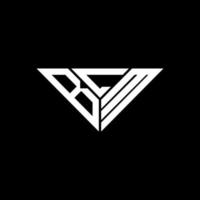 conception créative du logo bcm letter avec graphique vectoriel, logo bcm simple et moderne en forme de triangle. vecteur