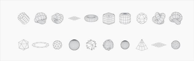 formes abstraites de memphis sur fond blanc. conception rétro vintage. dessin au trait rétro avec des formes abstraites noires sur fond blanc. vecteur