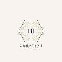bi lettre initiale fleur logo modèle vecteur art vectoriel premium