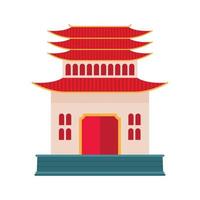 façade de la pagode chinoise vecteur