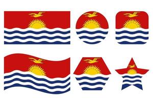 illustration simple du drapeau des kiribati pour le jour de l'indépendance ou les élections vecteur