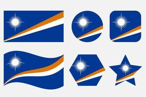 illustration simple du drapeau des îles marshall pour le jour de lindépendance ou les élections vecteur