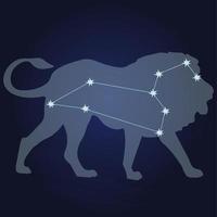constellation d'étoiles du lion vecteur