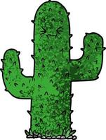 cactus de personnage de dessin animé doodle vecteur