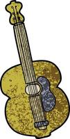 dessin animé doodle guitare vecteur