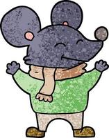 personnage de souris de dessin animé vecteur