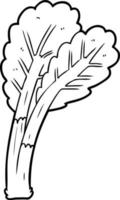 dessin animé dessin au trait rhubarbe vecteur