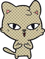 chat de personnage de dessin animé doodle vecteur