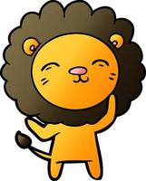 dessin animé doodle personnage lion vecteur