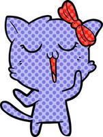 chat de personnage de dessin animé doodle vecteur