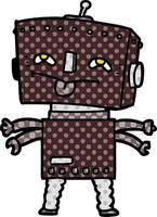 robot de personnage de dessin animé doodle vecteur