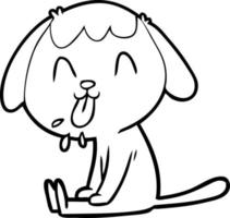 chien de dessin animé mignon vecteur