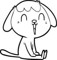 chien de dessin animé mignon vecteur