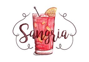 Fond d'aquarelle Sangria gratuit vecteur