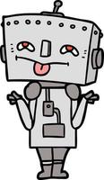 robot de dessin animé de vecteur