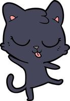 chat de dessin animé de vecteur