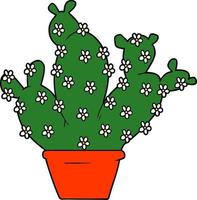 cactus en pot de dessin animé vecteur