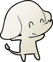 éléphant de dessin animé mignon vecteur