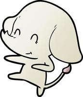 éléphant de dessin animé mignon vecteur