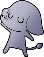 éléphant de dessin animé mignon vecteur