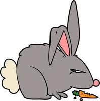 lapin agacé de dessin animé vecteur