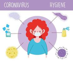 infographie de prévention de l & # 39; hygiène des coronavirus vecteur