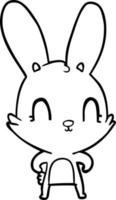 lapin de dessin animé mignon vecteur