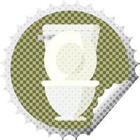 toilettes ouvertes illustration vectorielle graphique timbre autocollant rond vecteur
