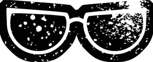 icône d'illustration vectorielle graphique de lunettes à effet vieilli vecteur