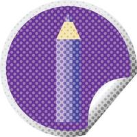crayon de couleur violet graphique illustration vectorielle autocollant circulaire vecteur