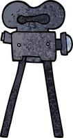caméra de film de dessin animé illustration texturée grunge vecteur
