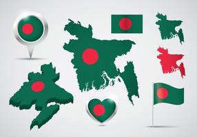 Ensemble vectoriel libre de Bangladesh