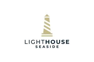 création de logo phare balise mer lumière vecteur
