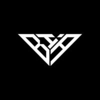 création de logo de lettre bia avec graphique vectoriel, logo bia simple et moderne en forme de triangle. vecteur