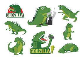 Vecteur de dessins gratuit Godzilla