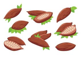 Vecteur gratuit de fèves de cacao
