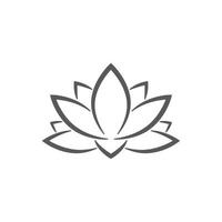 modèles de logo de lotus linéaire. logo de lotus linéaire floral vectoriel. concevoir le contour de la fleur de lotus. illustration vectorielle. icône de lotus vecteur