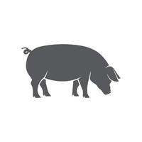 vecteur d'icône de pictogramme de cochon. illustration vectorielle de silhouette de cochon. icône de vecteur de porc. illustration vectorielle