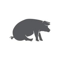 vecteur d'icône de pictogramme de cochon. illustration vectorielle de silhouette de cochon. icône de vecteur de porc. illustration vectorielle