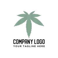 vecteur de logo de feuille de cannabis. marijuana abstraite, cannabis, ganja pour cbd.