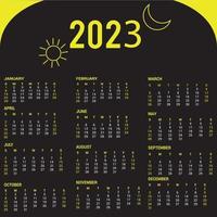 nouvelle conception du calendrier 2023 vecteur