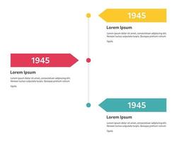 chronologie infographique d'entreprise avec option en 3 étapes. modèle d'infographie d'entreprise. modèle d'infographie de présentation avec processus de chronologie. processus de chronologie infographique. vecteur